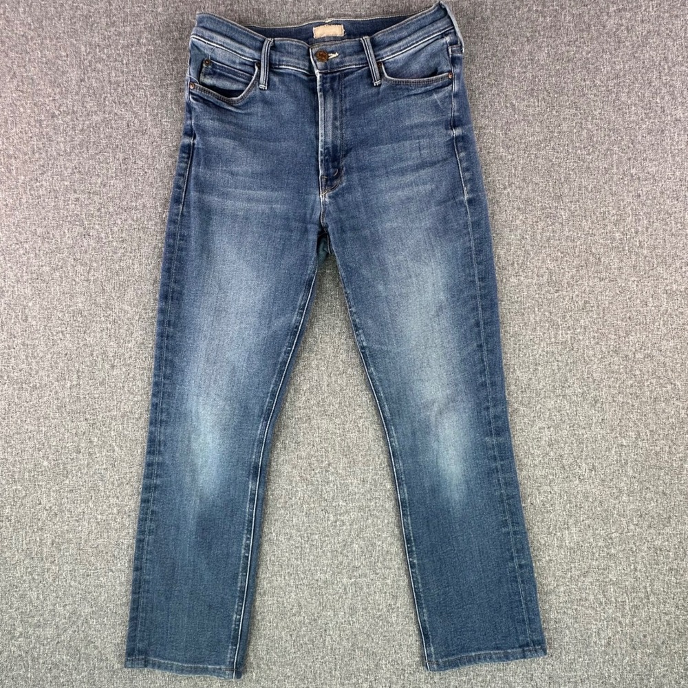 Mother Jeans Womens 27 The Mid Rise Dazzler Ankle Sweet and Sassy Blue Slim